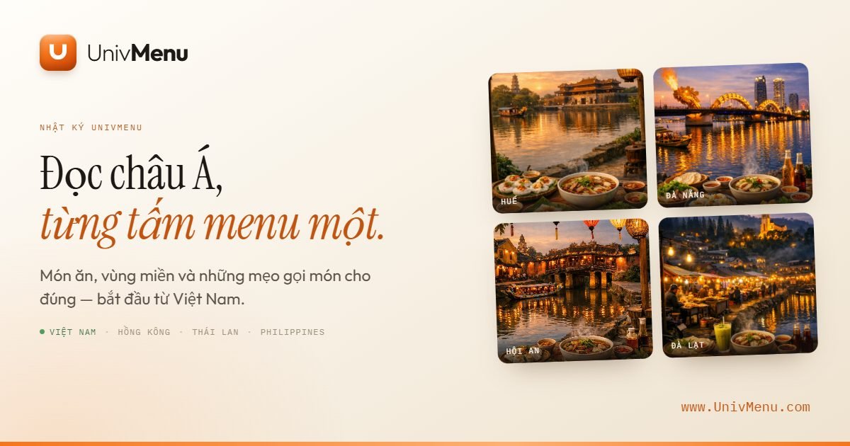 Blog UnivMenu — ăn ngon ở Việt Nam, bằng mọi thứ tiếng.