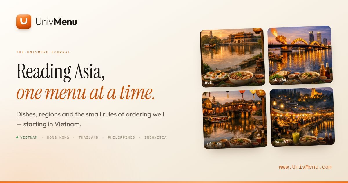 UnivMenu blog — eating well in Vietnam, in any language.